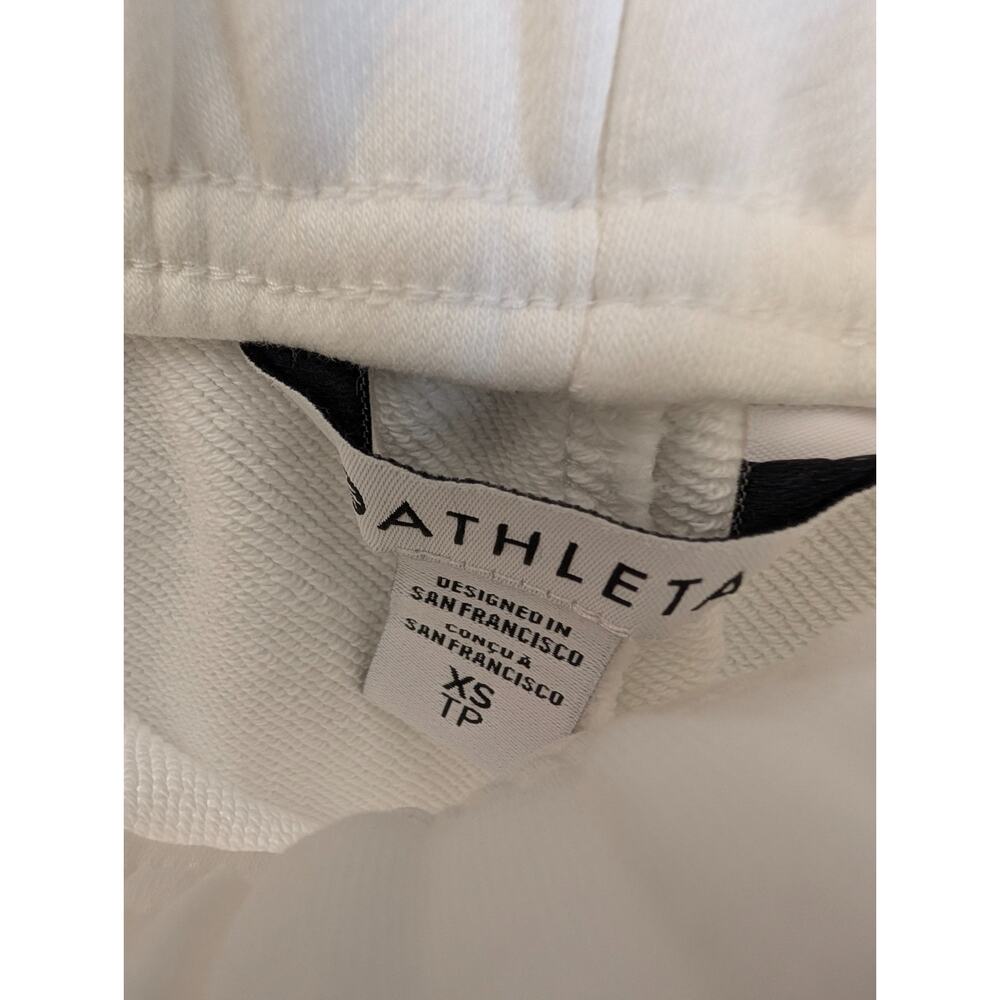Athleta Terry Cargo Jogger Pants Women XS White Heavyweight Drawstring Waist NWT - Picture 3 of 4